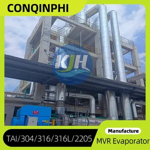 MVR ZLD Evaporator With 8000L/h Evaporation Rate Fully Automatic Touch Screen PLC thumbnail-1