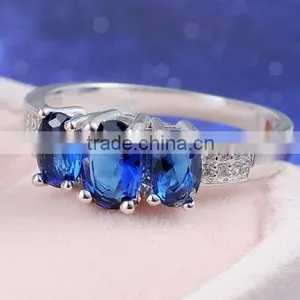 Blue Stone Saudi Arabia Gold Wedding Ring Price thumbnail-4
