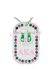 AKA Greek Double Sided Alpha Kappaa Alpha Sorority Custom Dog Tags Logo Jewelry Necklace thumbnail-5