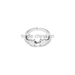Exquisite Ladies Jewelry Women Accessories 2 Stars Right Hand Ring New thumbnail-2