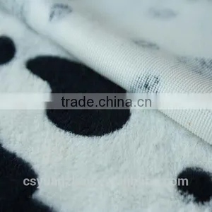 Quality Textile Fabric Cow Dots Plush Blankets Fabric thumbnail-2