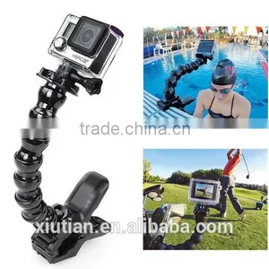 Flexible Neck Jaws Monopod Tripod Flex Clamp Mount for GoPro Hero 4 3+ 3 2 1 Sj4000 Xiaomi Yi thumbnail-3