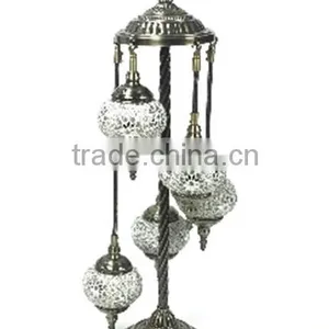 High Quality Stained Glass &Plating Iron Kitchen Bar Light Restaurant Home Decoration Multicolor Classic Floor Lamp RT-FC5M01 thumbnail-2