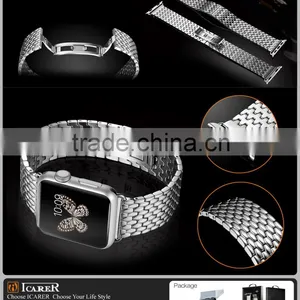 Icarer Armour Stainless Steel Watch Band For IWatch Sliver Wrist Strap For 38MM Apple Watch MT-4251 thumbnail-1