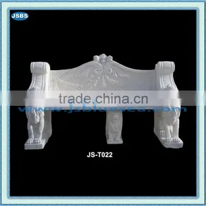Cheap Classical White Marble Outdoor Bench China Maker thumbnail-1