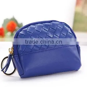 Women Mini Faux Leather Zipper Coin Bag With Keyring thumbnail-2