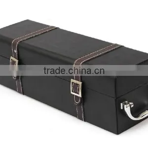 Top Grade Unique Design Wine Bottle Holder Leather thumbnail-3