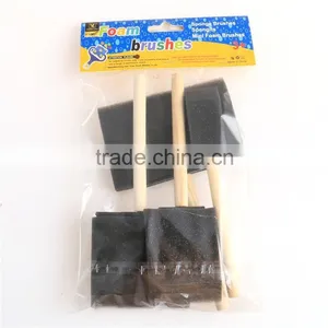 4pcs High Quality Plastic Handle DIY Foam Brush For Kids thumbnail-3