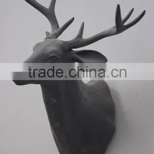 Deer Head Fiberglass Statue Animal Statues thumbnail-3