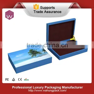Empty Inside Black Glossy Painting Chocolate Box With Two Floors thumbnail-5