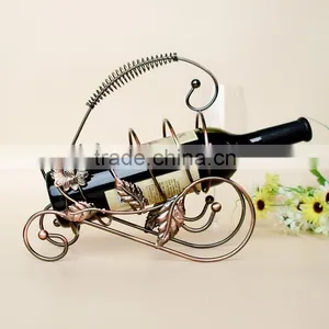 Metal Wine Rack Bottle Holder Decor Storage Single Bottle Wine Rack thumbnail-1