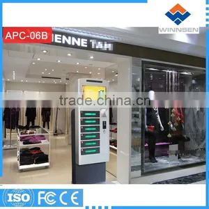 Omani Rial Operated CE Approved 6 Digital Lockers Cell Phone Charger Cellphone Charger Boxes APC-06B thumbnail-1
