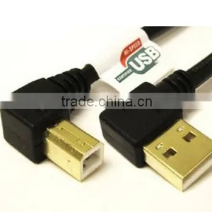 Printer USB Cable USB AM to BM Cable 90 Degree thumbnail-1