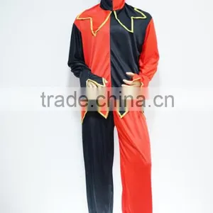 Fashion Scary Court Jester Dress Men Halloween Clothes Costume thumbnail-2