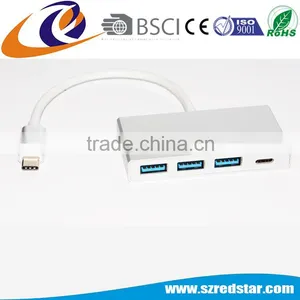 Type-C USB 3.0 3 in 1 Combo Hub for MacBook 12-Inch (with USB -C Charging Port) thumbnail-4
