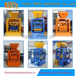 Linyi Wante Machinery QT4-24 Semi Automatic Cement Hollow Paver Brick Making Machine Price for Sale Supplier's Choice thumbnail-3