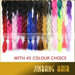2016 Hot Selling Ombre Jumbo Braiding Straight Hair Synthetic Afro Kinky Braids Hair Box Braid Extensions thumbnail-6