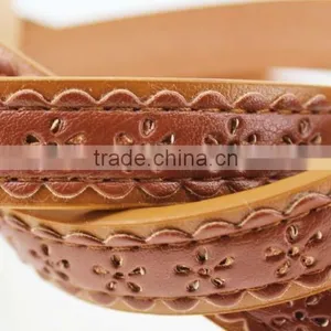 Women's Casual Belt With Brown PU Leather in Yiwu Factory Waist Belt for Lady thumbnail-6