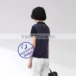 High Quality 100 Cotton Plain Women Polo t Shirt Manufactures China thumbnail-2