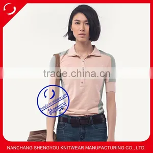 High Quality 100 Cotton Plain Polo t Shirt for Women thumbnail-1
