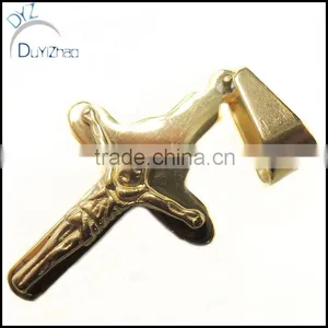 Gold Plated Jesus Cross Pendent thumbnail-1