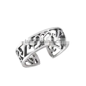 925 Sterling Silver Personalized Make Butterfly Toe Ring thumbnail-1