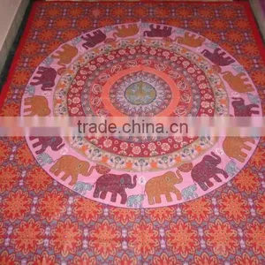 Circle Round Printed Elephant Tapestries thumbnail-3