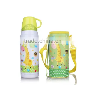 High Quality Double Wall Stainless Steel Children Vacuum Flask With 2 Cups thumbnail-5