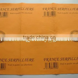 Logo Printed Needle Punched Nonwoven Fabric Orange Super Absorbent Floor Cleaning Cloth thumbnail-1