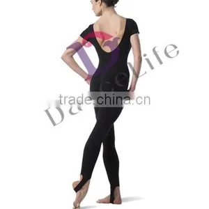 C2616Girls Short Sleeves Ballet Dance Unitard Kids Gymnastic Unitard Spandex Unitard Costumes Ballet Unitards for Sale Dancewear thumbnail-3
