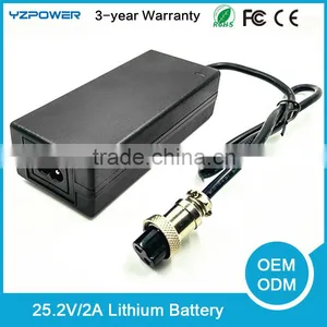 25.2V 2A Lithium Battery Charger 12V For Electric Car E-Bike Scooter Drones Laptap Power Tool thumbnail-1