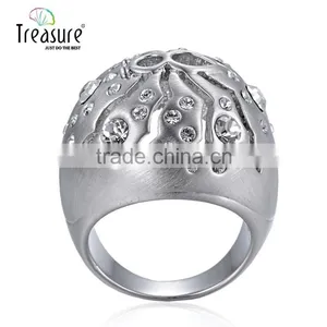 Treasure Factory 2015 New Design Rings Silver Jewelry Hollow Out Spider Shape Set Auger Alloy Ring thumbnail-3