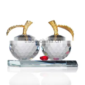 Crystal k9 Glass Wedding Gift Car Decorative Glass Apple thumbnail-1