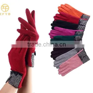 Classic Ladies Colors Smartphone Wool Knitted Gloves thumbnail-1