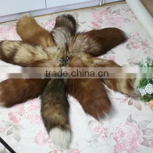 Natural Fox Fur Tail / Dye Color Fox Tail Fur Keychain thumbnail-5