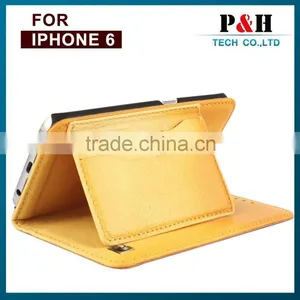 Ultra Thin Book Stand Wallet Genuine Leather Case for IPhone 6 4.7 Inch thumbnail-1