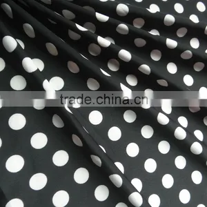 2016 Black Fabric Print White Dot Nylon Spandex Stock Swimwear Fabric thumbnail-2