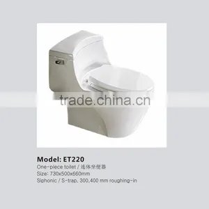 North America Style Floor Standing Siphonic Toilet ET220 thumbnail-1