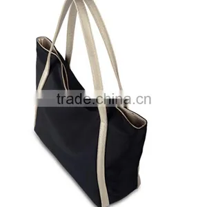 Custom NylonTote and Shoulder Portable Large Travel Shopping Bag for Women thumbnail-2