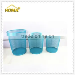Blue Mesh Round Wastebasket thumbnail-1