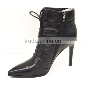 Autumn Winter New Arrival Genuine Leather Women Ankle Boots Fashion Zipper Side Cool Women Boots thumbnail-4