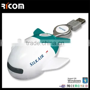 Factory USB Optical Airplane Shape Cute Mouse For Promotional Gift thumbnail-4