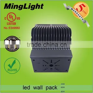 DLC UL CUL 40w 60w 80w Led Wall Pack Light /80w Wallpack Light 277vac thumbnail-6