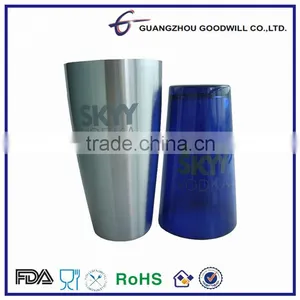 Bottle Shaker Stainless Steel 24oz With Blue Glass Cup thumbnail-1