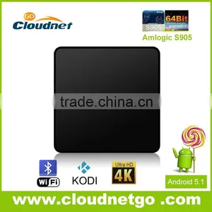 Cloudnetgo Factory Price 2016 Newest CM905 Android 5.1 Lollipop Smart TV Box T95 Quad Core Amlogic S905 OTT TV Box MXV TV Box thumbnail-1