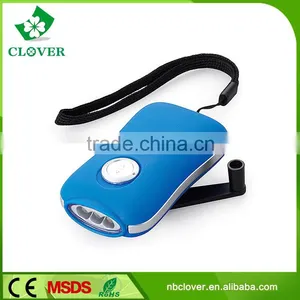 Cheap Price ABS 3 LED Hand Crank Emergency Dynamo Flashlight For Lighting thumbnail-2