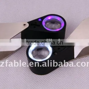 With Double Light of UV and LED Jewelry Loupe With Magnification of 10X thumbnail-3