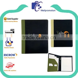 Black Leather Tri-fold Portfolio for Men thumbnail-3