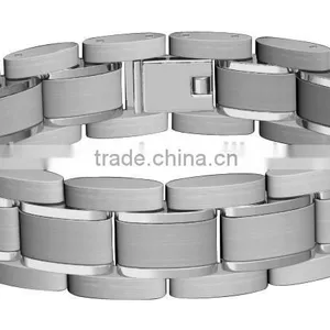 Top Quality CZ & Carbon Fiber Inlay Stainless Steel Bracelet Tungsten Carbide Mens Bracelet thumbnail-6