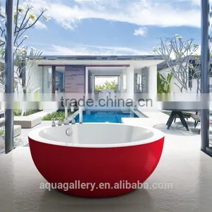 White Acrylic SPA Tub Bathroom Bathtub thumbnail-5